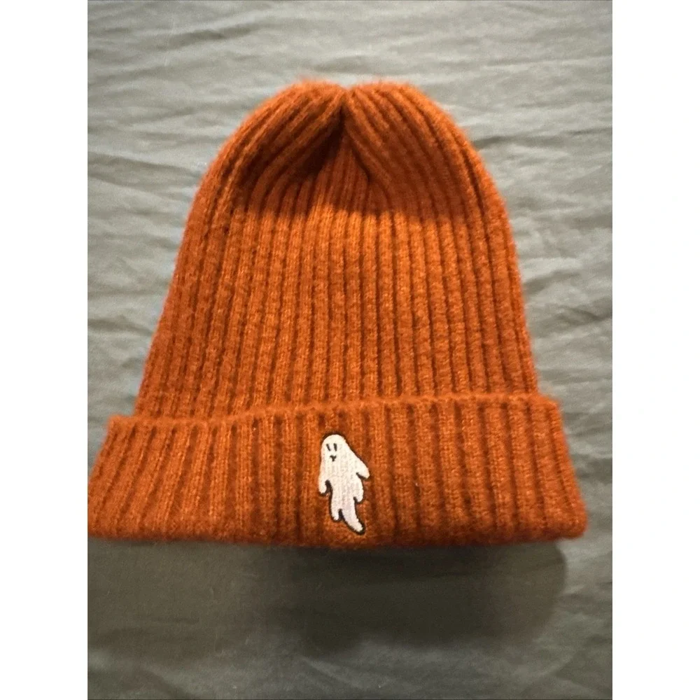 Cute‎ Rust Lively Ghost Hat  EUC Beanie Emo